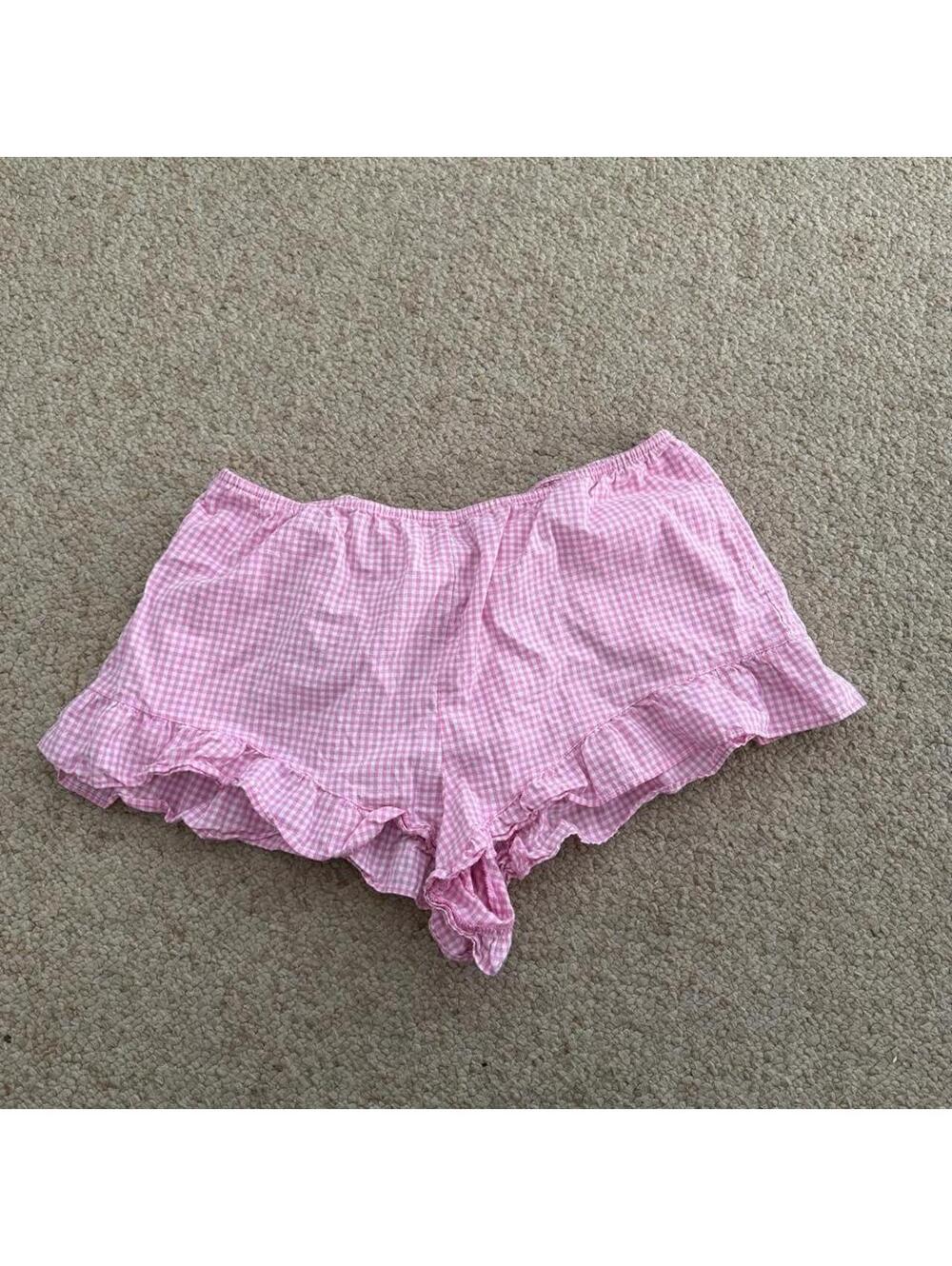 Alden white/pink gingham shorts